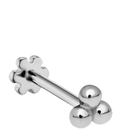 MARIA TASH GOLD BALL TRINITY THREADED STUD EARRING