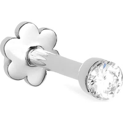 MARIA TASH MARIA TASH SINGLE INVISIBLE SET DIAMOND STUD EARRING