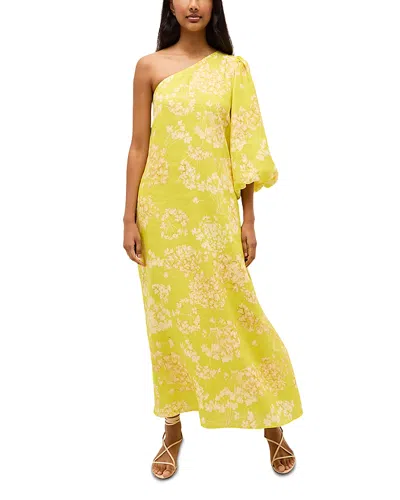 MARIE OLIVER PRINTED ONE SHOULDER MAXI DRESS