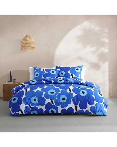 MARIMEKKO MARIMEKKO UNIKKO COTTON PERCALE DUVET COVER SET