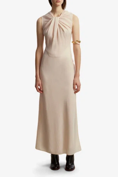 MARINA MOSCONE MARINA MOSCONE LIGHTWEIGHT WOOL TWIST PANELLED DRESS