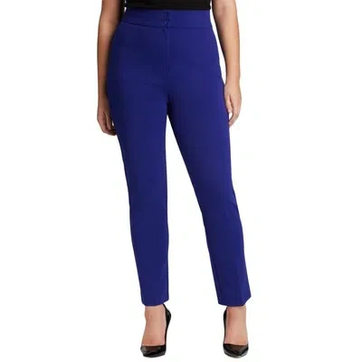 MARINA RINALDI MARINA RINALDI DAMEN BLAU RADICALE ANKLE GRAZER SKINNY HOSE 12W / 21