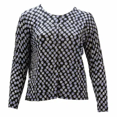 MARINA RINALDI MARINA RINALDI DAMEN SCHWARZ MAESTA GEPUNKTET STRICKJACKE