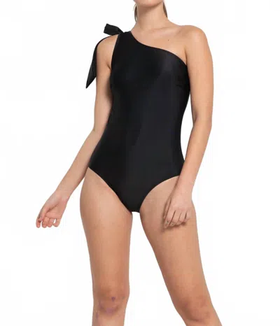 MARINA WEST SWIM OFF SHOULDER ONE PIECE IN BLACK