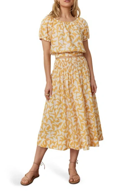 MARINE LAYER MARINE LAYER BEA POPLIN MIDI SKIRT