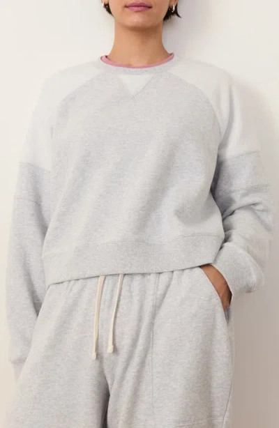 MARINE LAYER MARINE LAYER CLOUD 9 COLORBLOCK CROP SWEATSHIRT