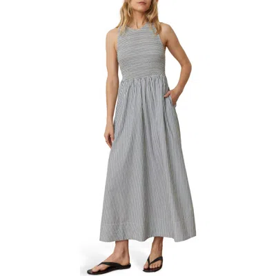 MARINE LAYER MARINE LAYER DARCY SLEEVELESS SMOCKED MIDI DRESS