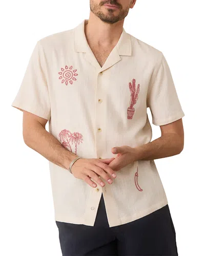 MARINE LAYER EMBROIDERED CAMP SHIRT