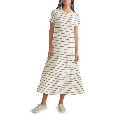 MARINE LAYER MARINE LAYER STRIPE TIERED T-SHIRT DRESS