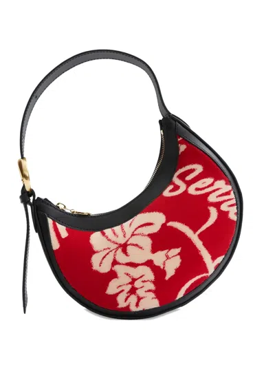 MARINE SERRE FLORAL-PRINT SHOULDER BAG