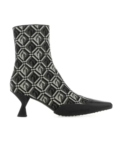 MARINE SERRE MARINE SERRE POINTED TOE MONOGRAM BOOTS