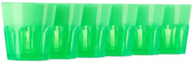 MARIO LUCA GIUSTI GREEN GULLI TUMBLER SET, 6 PCS