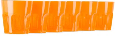 MARIO LUCA GIUSTI ORANGE GULLI TUMBLER SET, 6 PCS