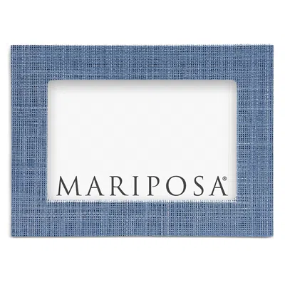MARIPOSA HEATHER BLUE FAUX GLASSCLOTH FRAME, 4 X 6