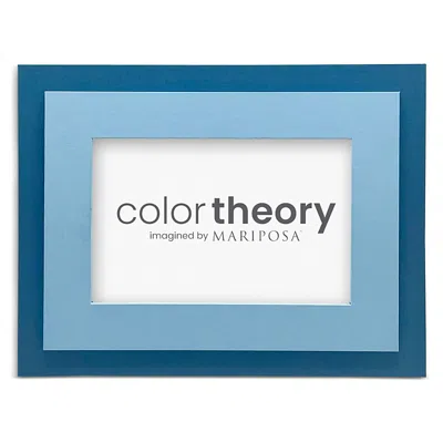 MARIPOSA TIERED DENIM BLUE AND PERIWINKLE FRAME, 4 X 6