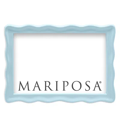 MARIPOSA WAVY DUSTY BLUE FRAME, 4 X 6