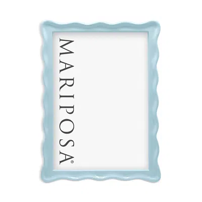 MARIPOSA WAVY DUSTY BLUE FRAME, 5 X 7