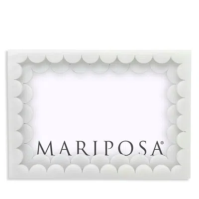 MARIPOSA WHITE ACRYLIC DOUBLE SCALLOP FRAME, 4 X 6