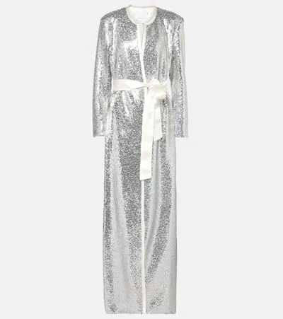 MARKARIAN ALLEGRA SEQUINED WRAP COAT