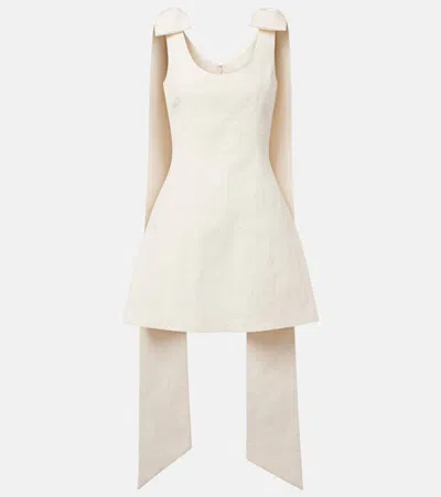 MARKARIAN GITA BOW-DETAIL BROCADE MINIDRESS