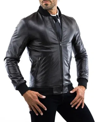 MARKENLOS - UNSERER PRODUKTION - HAND GEMACHT - IT DE HERREN LEDERJACKE BIKER MEN'S LEATHER JACKET COAT HOMME VESTE EN CUIR K4A1