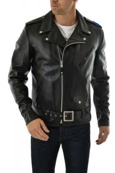 MARKENLOS - UNSERER PRODUKTION - HAND GEMACHT - IT DE HERREN LEDERJACKE BIKER MEN'S LEATHER JACKET COAT HOMME VESTE EN CUIR R103