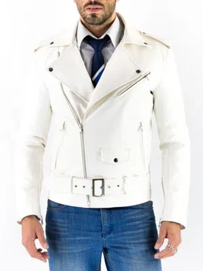 MARKENLOS - UNSERER PRODUKTION - HAND GEMACHT - IT DE HERREN LEDERJACKE BIKER MEN'S LEATHER JACKET COAT HOMME VESTE EN CUIR T14HB