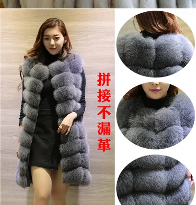 MARKENLOS 100% REAL GENUINE FOX WAISTCOAT PELZ PELZ PELZ - JACKEN FASHION WINTER WESTE.