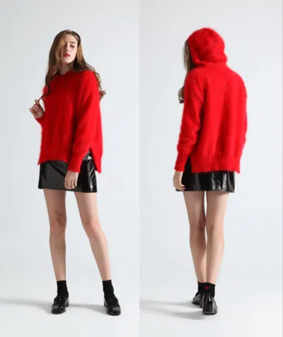 MARKENLOS ❄️4 COLORS ANGORA PULLOVER WOLLE KAPUZE WOOL HOODED JUMPER SWEATER MINK CASHMERE