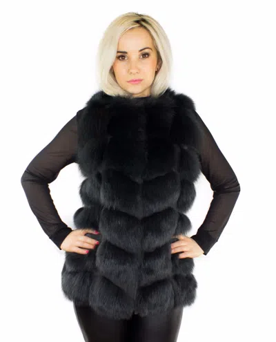MARKENLOS DAMEN PELZWESTE WESTE FUCHS BLAUFUCHS POLARFUCHS FELLWESTE ECHTFELL ECHTPELZ