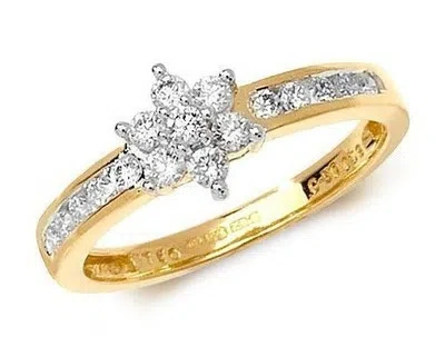 MARKENLOS DIAMANT RING KLUNKER SCHULTER SET