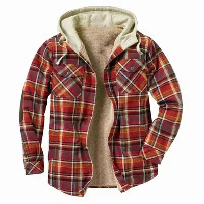 MARKENLOS HERREN JACKE HERREN HERBST WINTER KARIERT TASCHEN VERDICKEN JACKE DICKES