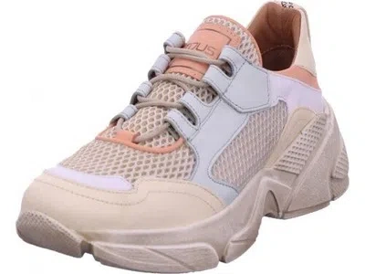 MARKENLOS MJUS DAMEN HALBSCHUH SNEAKER SPORT SCHNÜRER ZUM SCHNÜREN BEIGE M12115-0101-0001
