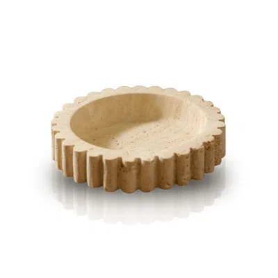 MARLETH BROWN WALL  HAND-CARVED TRAVERTINE TRAY