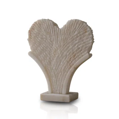 MARLETH LOVE HAND-CARVED MARBLE SCULPTURE, WHITE
