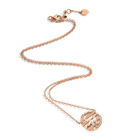 MARLI NEW YORK ROSE GOLD AND DIAMOND AVENUES NECKLACE