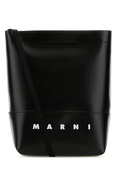 MARNI BLACK CANVAS SHOULDER BAG