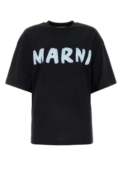 MARNI BLACK COTTON OVERSIZE T-SHIRT