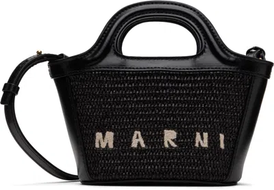 MARNI BLACK TROPICALIA MICRO TOTE