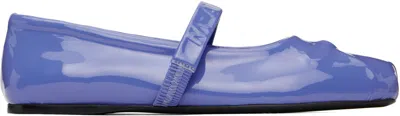 MARNI BLUE LITTLE BOW BALLERINA FLATS