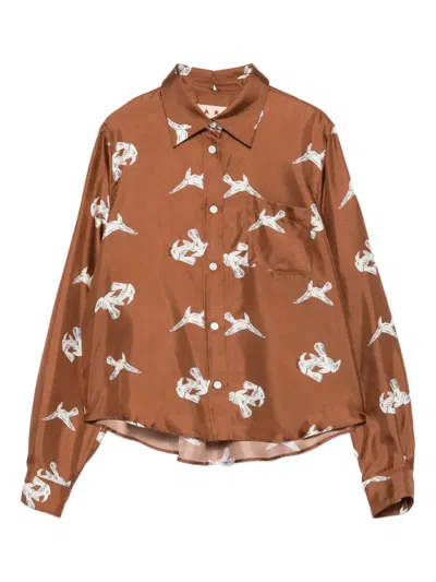 MARNI BIRD-PRINT SHIRT