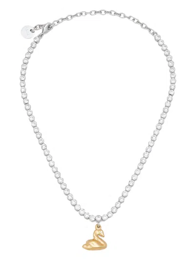 MARNI CHARM-DETAIL CRYSTAL NECKLACE