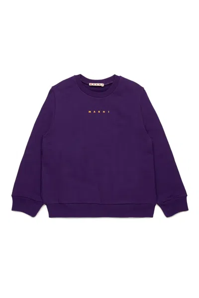 MARNI CREW-NECK SWEATSHIRT BRANDED WITH LOGO