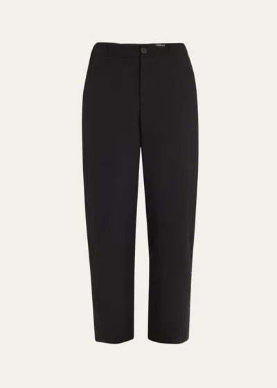 MARNI CROPPED DRAWSTRING WAISTBAND PLEATED WOOL PANTS