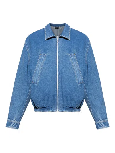 MARNI DENIM LOGO-PRINT JACKET