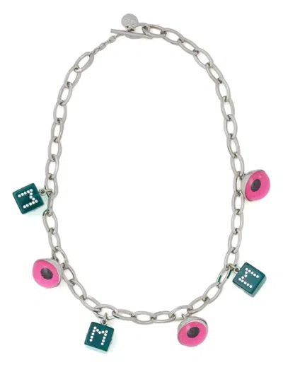 MARNI DICE-MOTIF CHARM NECKLACE