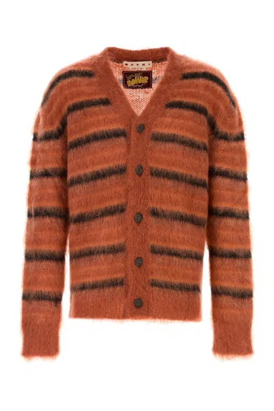 MARNI MARNI EMBROIDERED MOHAIR BLEND CARDIGAN