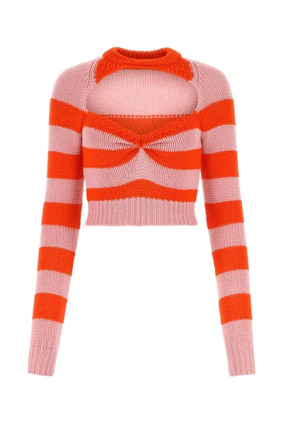 MARNI EMBROIDERED WOOL SWEATER