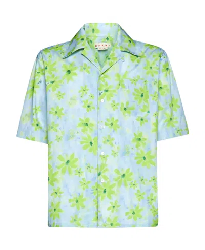 MARNI MARNI FLORAL PRINT SHORT SLEEVED SHIRT
