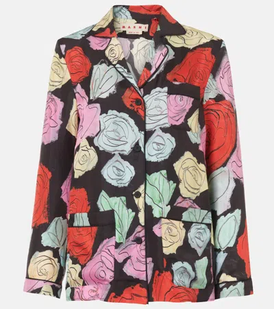 MARNI FLORAL SILK SHIRT